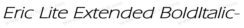 Eric Lite Extended BoldItalic字体转换